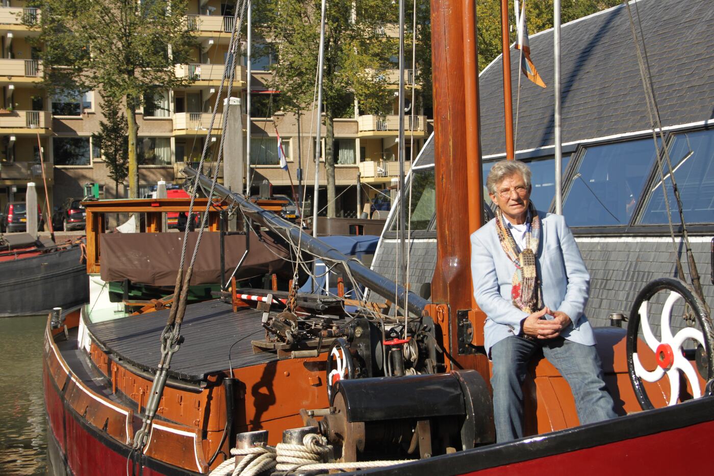 Ko Blok op zijn schip